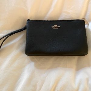 Coach Double Zip Wallet with wristlet attachment